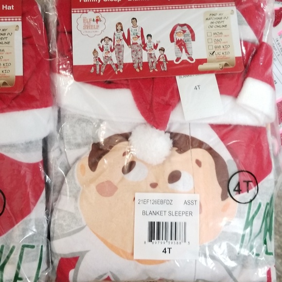 🍒NWT🍒 ELF ON THE SHELF FOOTED 2 piece PJ 4T - Picture 4 of 5